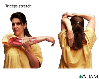 Triceps stretch Triceps stretch